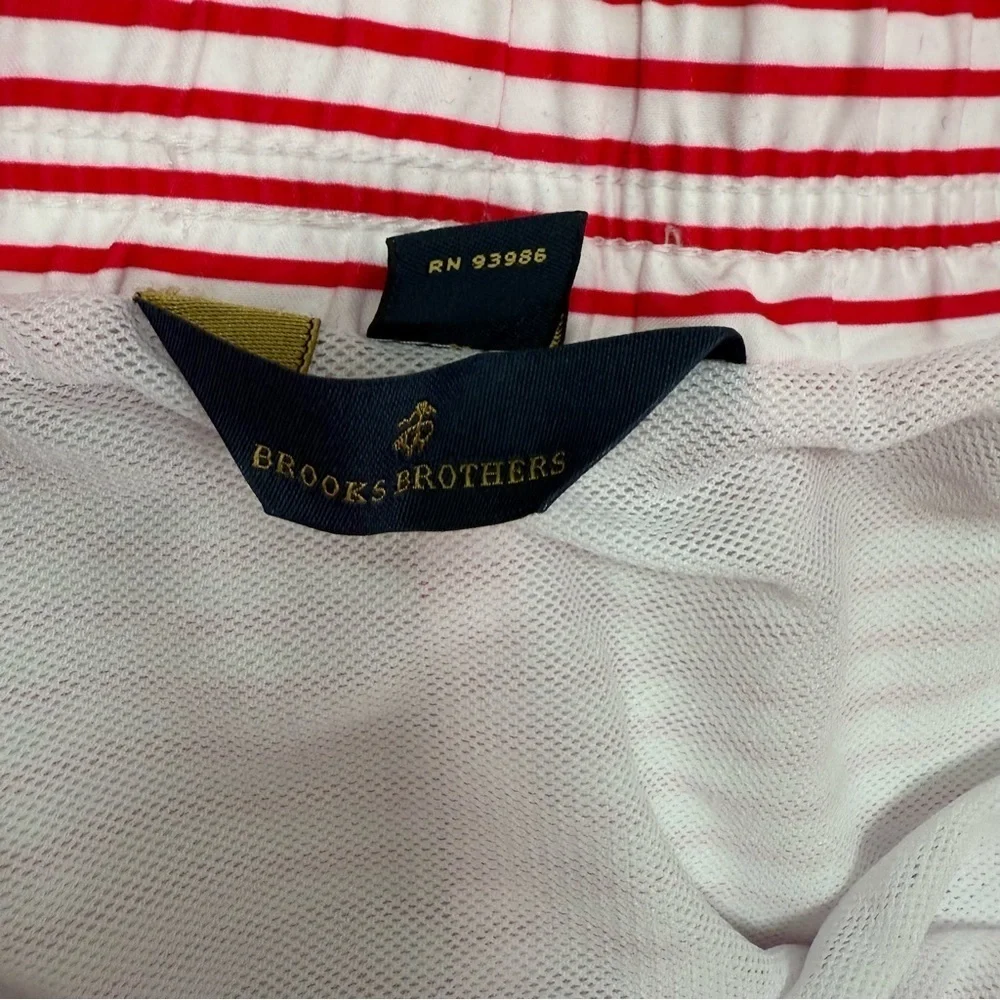 NWT Brooks Brothers Swim Trunks XXL Stars Stripes Patriotic Flag Shorts Swimsuit